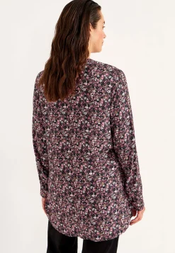 Vævet tunika med knapper