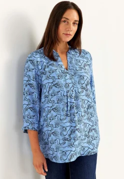 Vævet tunikatop med lommer