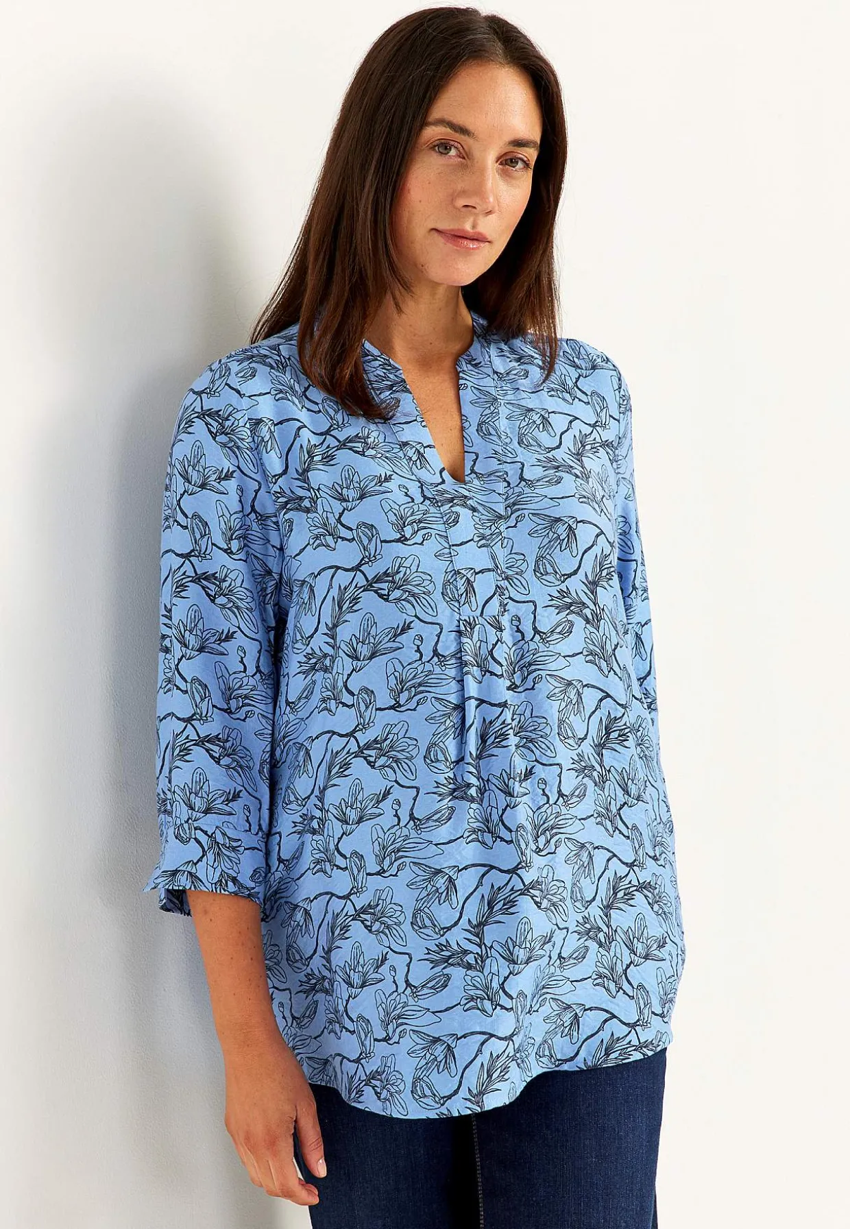 Vævet tunikatop med lommer