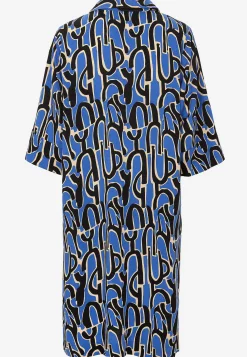 Vævet viskosekjole med lommer