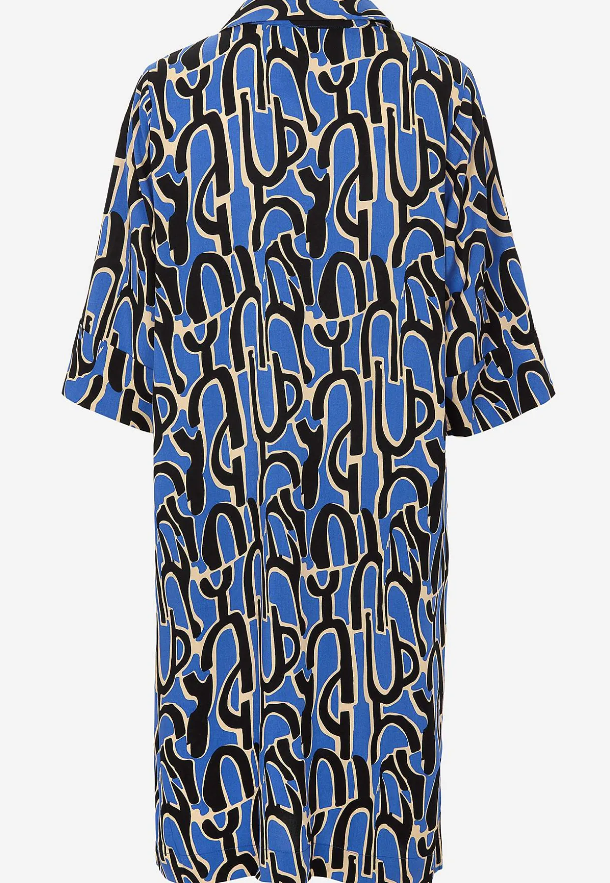 Vævet viskosekjole med lommer